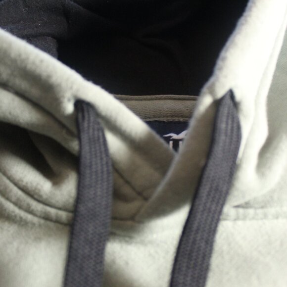 Hollister California Mens Large Sage Green Pullover Hoodie Vertical Script Logo - Picture 4 of 8